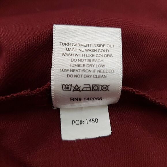 Figs Leon Three-Pocket Scrub Top Mens XS Burgundy Short Sleeve V-Neck FM1500 - Picture 10 of 10